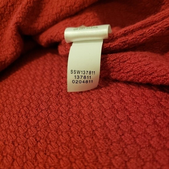 J. Jill Carmine Red Waffle Knit Crewneck Tunic Sweater Size S - Picture 8 of 8